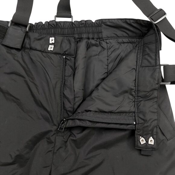 Sport Essentials Cargo Snow Pants Large Black Suspenders Insulated Nylon Winter - Picture 4 of 11